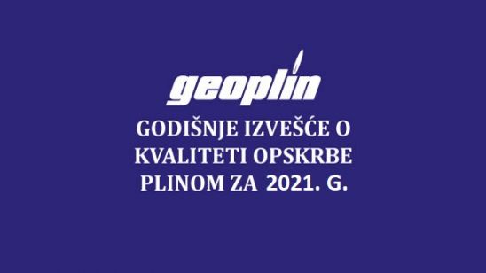 Godišnje izvješće o kvaliteti opskrbe plinom 2021
