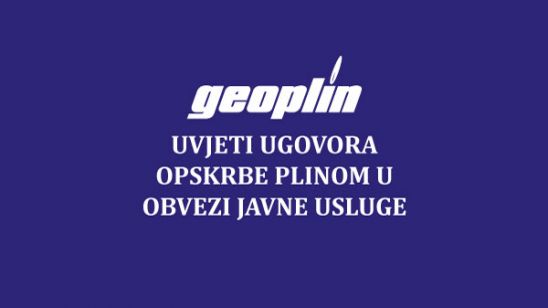 Uvjeti ugovora opskrbe plinom u obvezi javne usluge