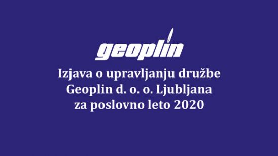 Izjava o upravljanju za poslovno leto 2020