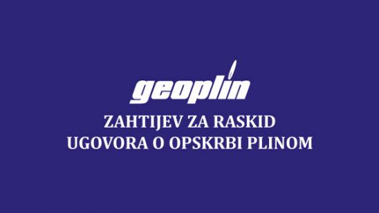 Zahtijev za raskid ugovora o opskrbi plinom